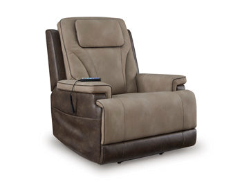 4Z-Peaceful Pause Power Lift Recliner (Brown/Beige)