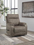 Crestmeade Power Lift Recliner (Black/Gray)