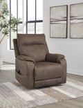 Crestmeade Power Lift Recliner (Brown/Beige)