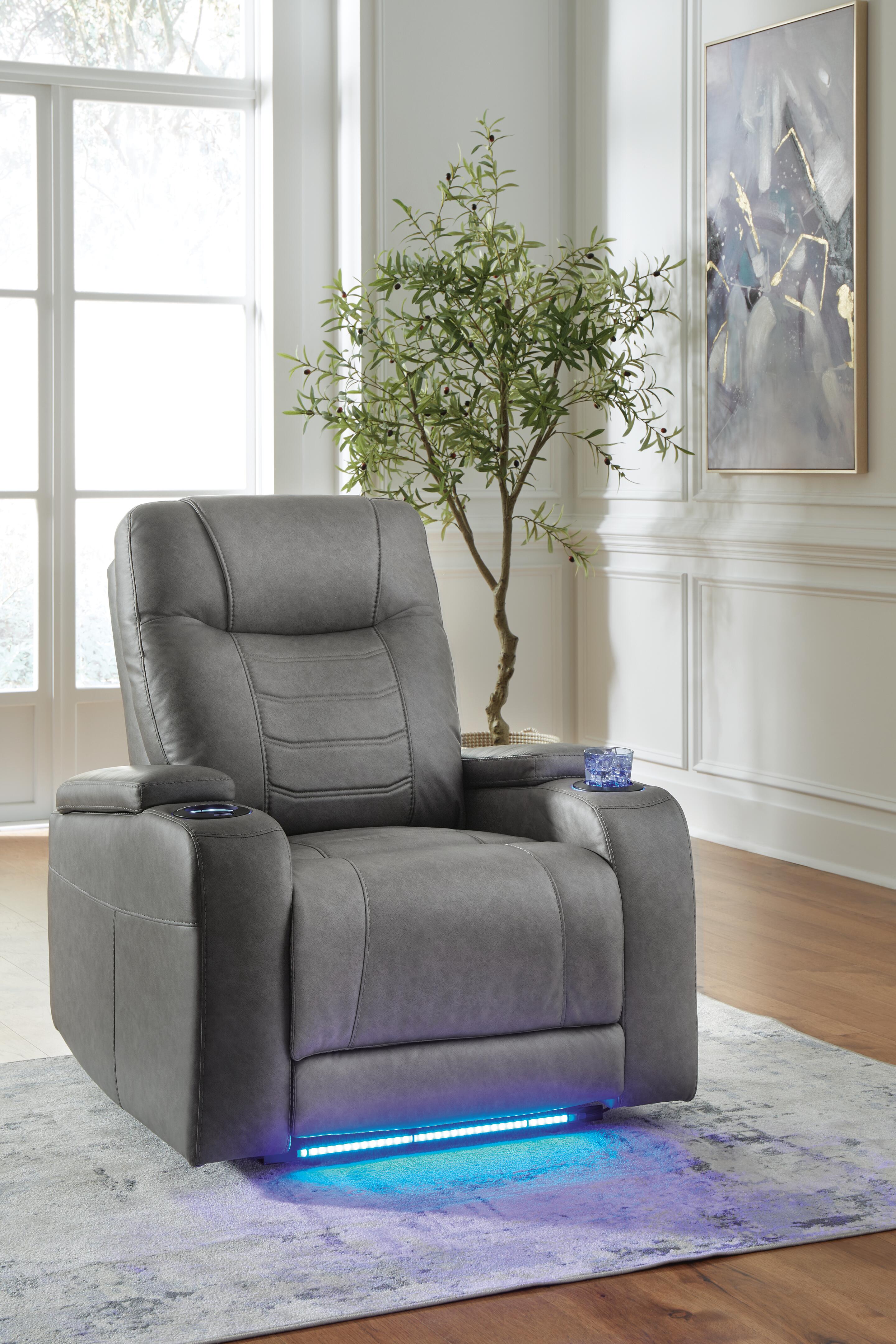 Schooner Rocks Power Recliner (Black/Gray)