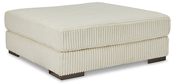 Lindyn Oversized Accent Ottoman (Brown/Beige)