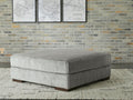 Lindyn Oversized Accent Ottoman (Black/Gray)