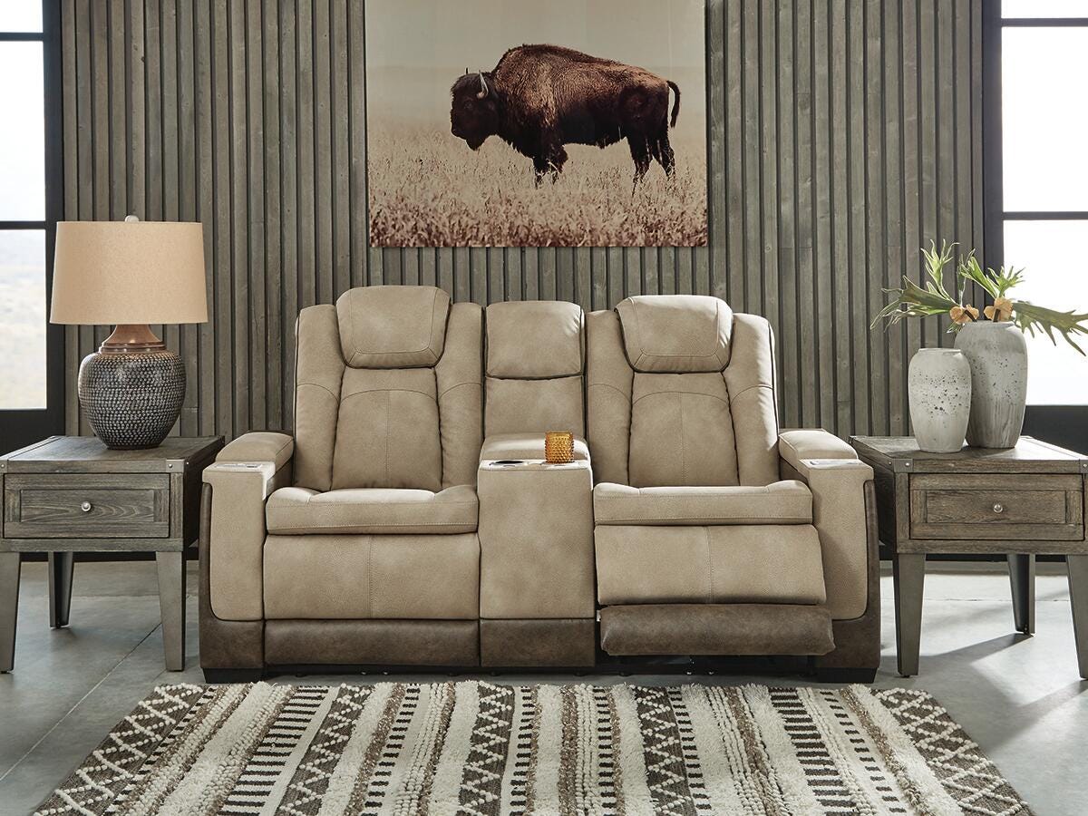 Next-Gen Durapella Power Reclining Loveseat with Console