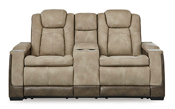 Next-Gen Durapella Power Reclining Loveseat with Console