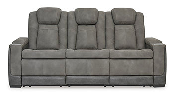 Next-Gen Durapella Power Reclining Sofa (Black/Gray) 2