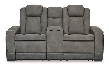 Next-Gen Durapella Power Reclining Loveseat with Console
