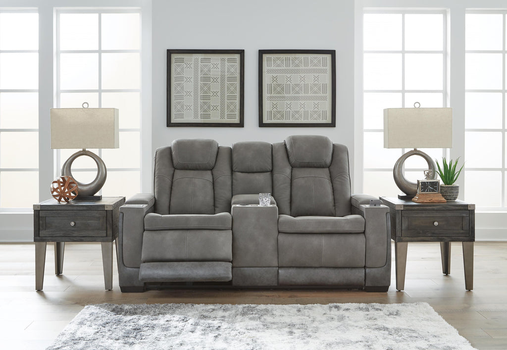 Next-Gen Durapella Power Reclining Loveseat with Console