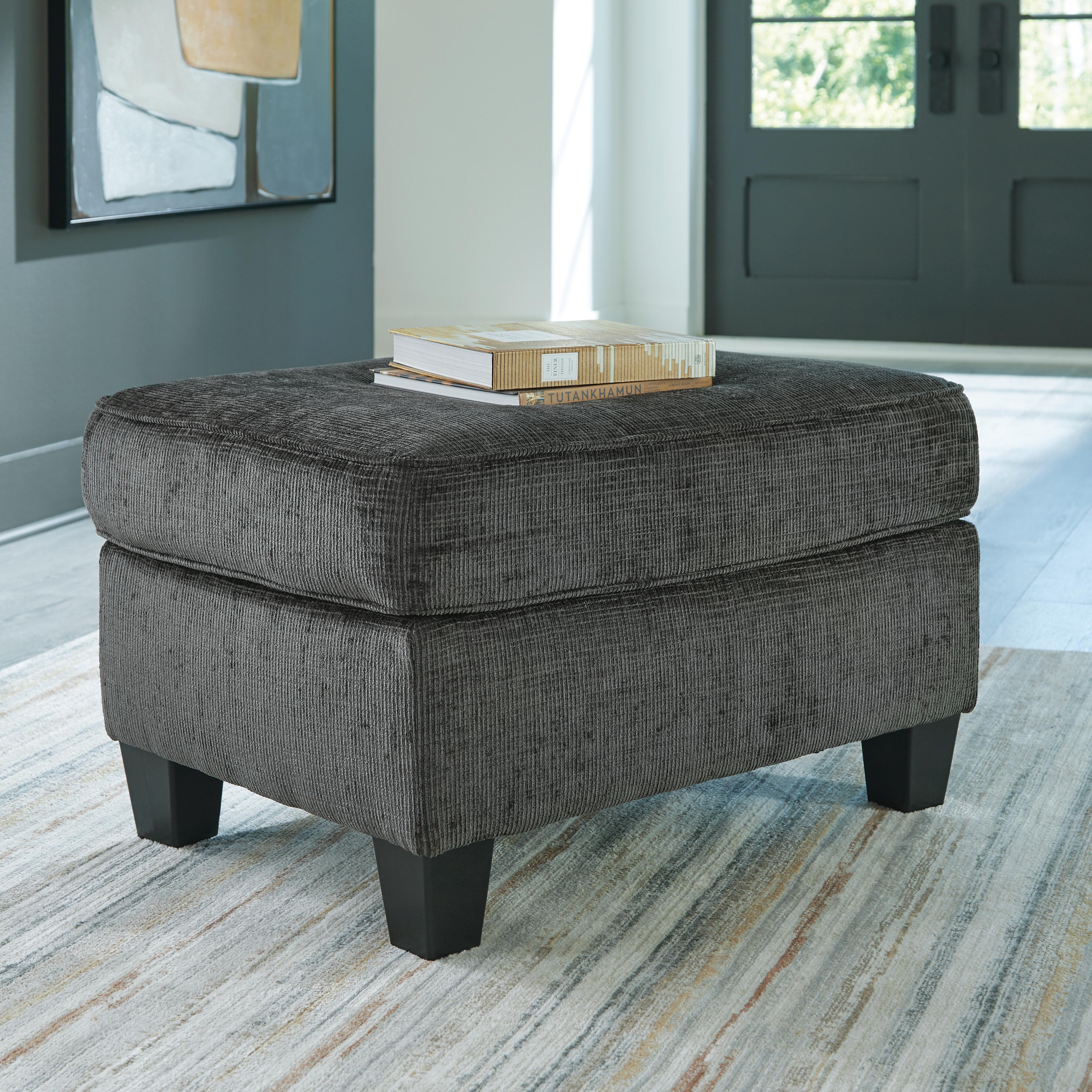 Erinslane Ottoman (Black/Gray)