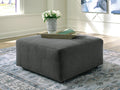 Edenfield Oversized Accent Ottoman (Black/Gray)