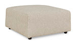 Edenfield Oversized Accent Ottoman (Brown/Beige)