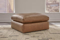 Emilia Oversized Accent Ottoman (Brown/Beige)