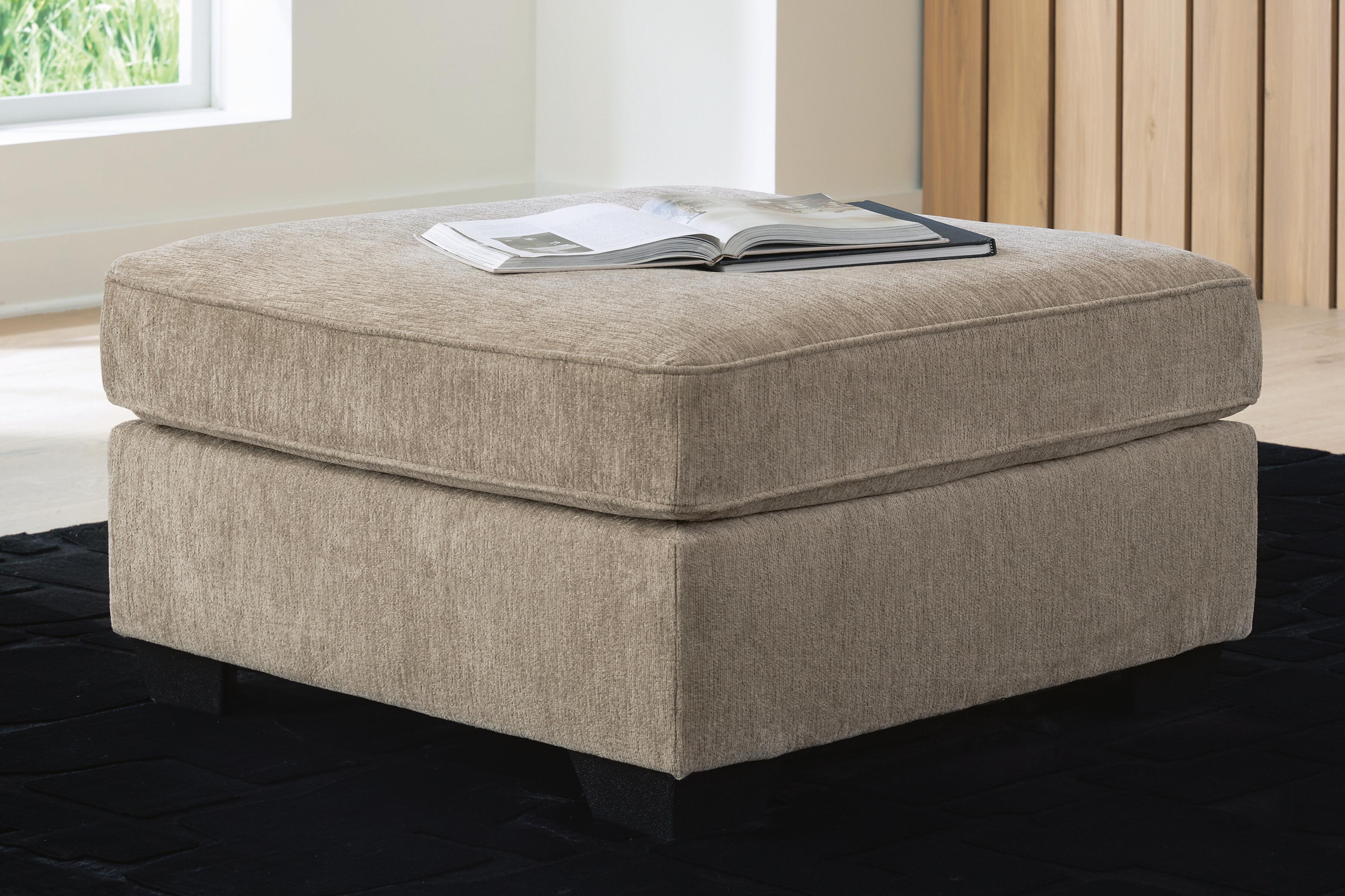Olten Oversized Accent Ottoman (Brown/Beige)