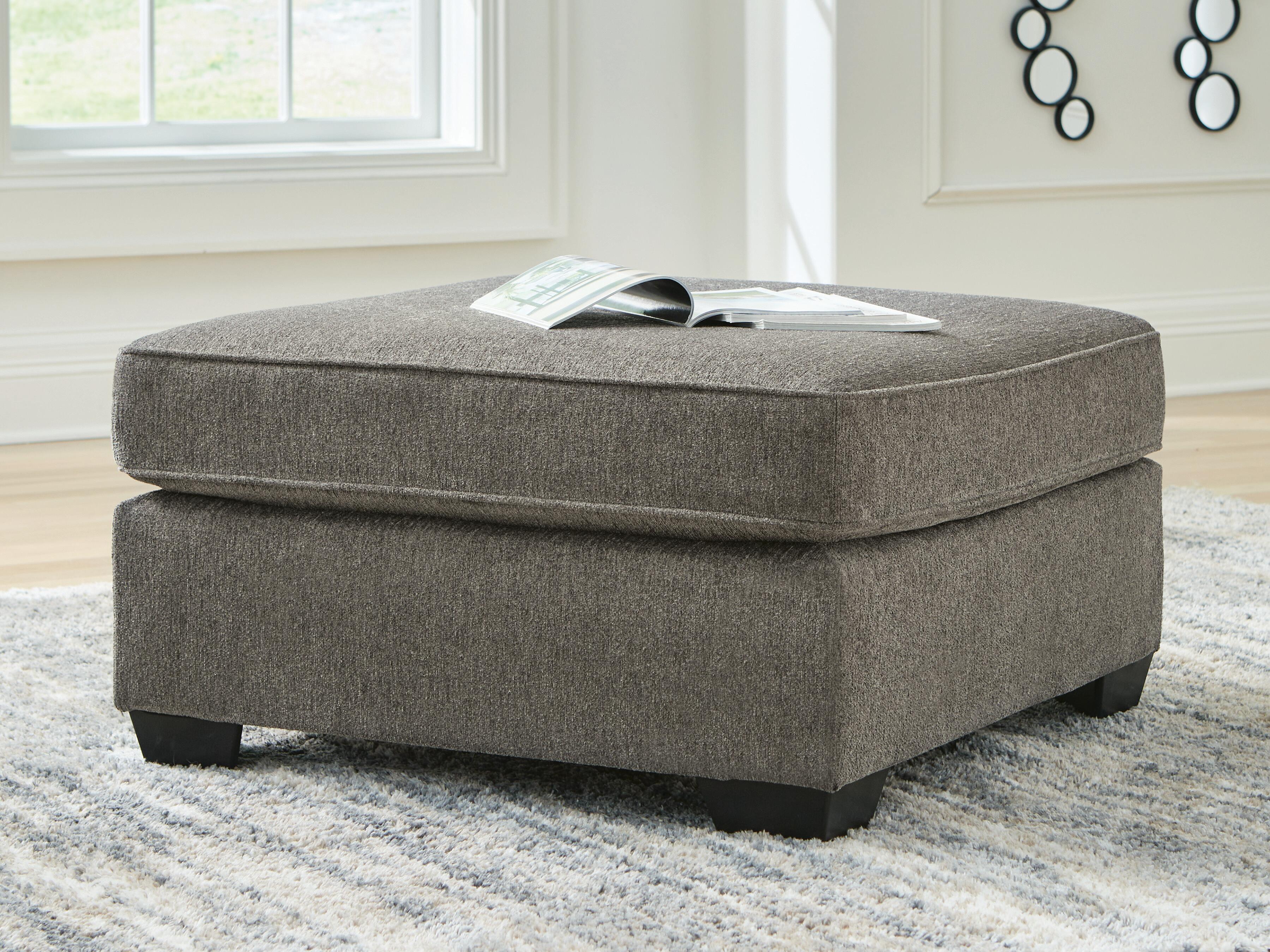 Olten Oversized Accent Ottoman (Black/Gray)