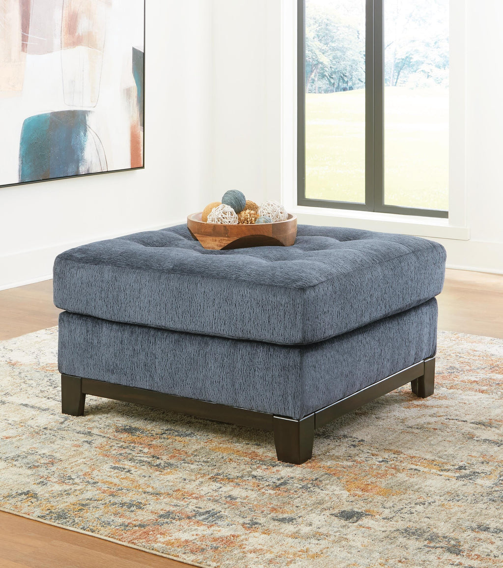 Maxon Place Oversized Accent Ottoman (Navy)