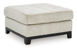 Maxon Place Oversized Accent Ottoman (Black/Gray)