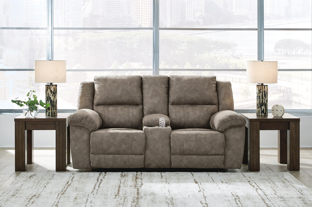Laresview Reclining Loveseat with Console