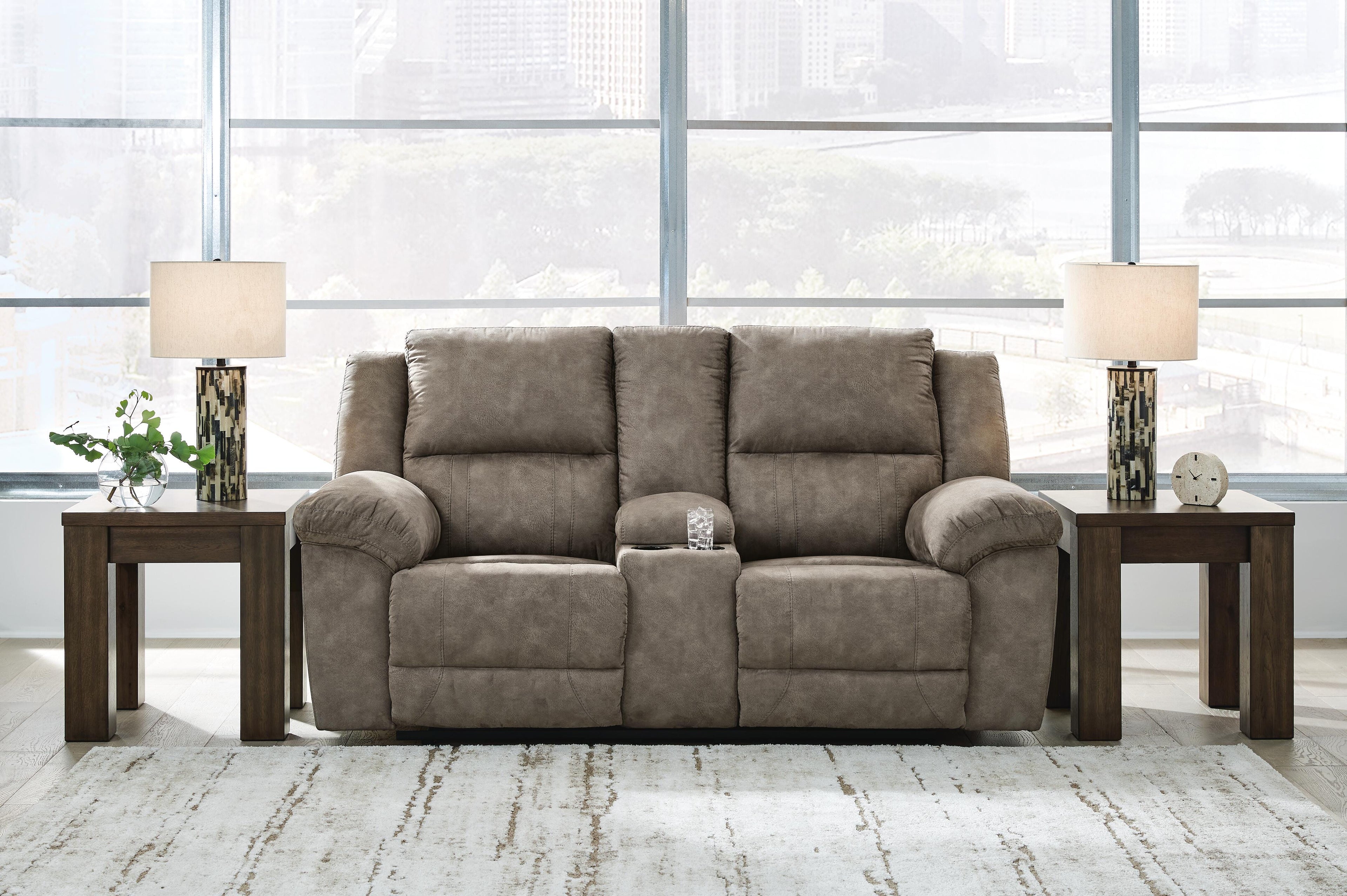 Laresview Reclining Loveseat with Console