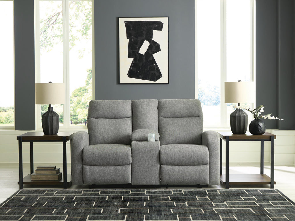 Gauntlet Reclining Loveseat with Console