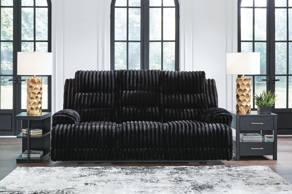 Rhines Falls Power Reclining Sofa with Drop Down Table