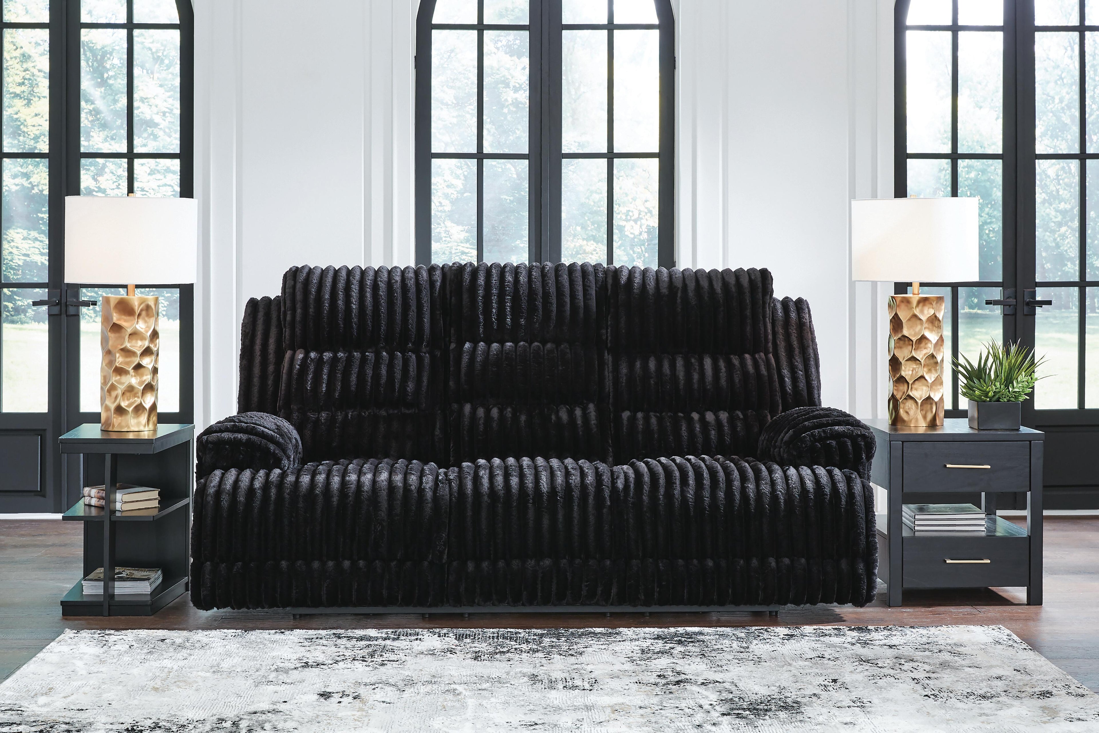 Rhines Falls Power Reclining Sofa with Drop Down Table