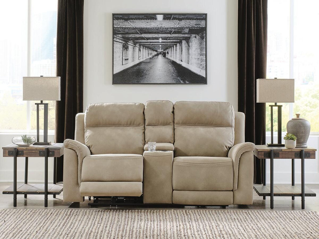Next-Gen Durapella Power Reclining Loveseat with Console