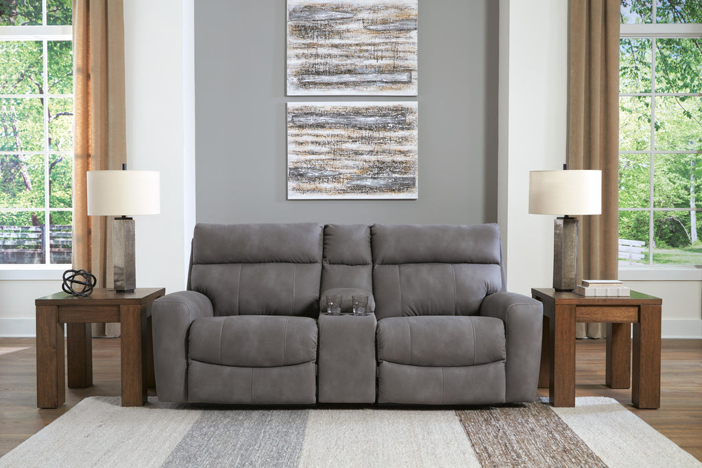 Next-Gen Durapella 3-Piece Power Reclining Sectional Loveseat with Console