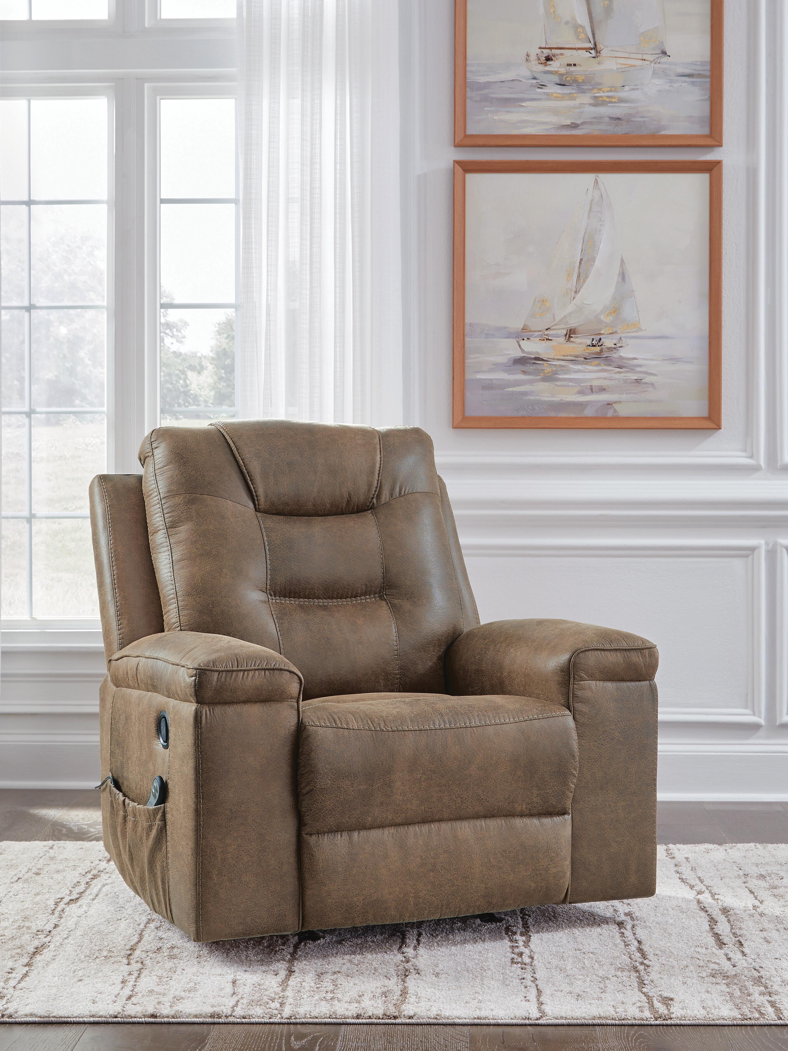 Stockworth Recliner (Brown/Beige)