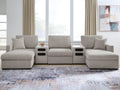ModMax Luxe 5-Piece Double Chaise Sectional with Audio Consoles