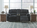 Draycoll Reclining Loveseat with Console