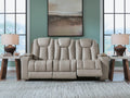 Elevate Edges Reclining Sofa with Drop Down Table