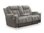 Mixed Motion Power Reclining Loveseat with Console