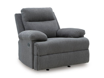 Side-Swipe Recliner (Black/Gray)