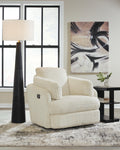 Tie-Breaker Swivel Glider Recliner (White)