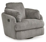 Tie-Breaker Swivel Glider Recliner (Black/Gray)