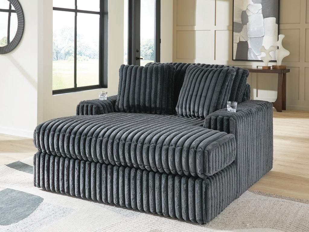Midnight-Madness Oversized Chaise (Black/Gray) 2