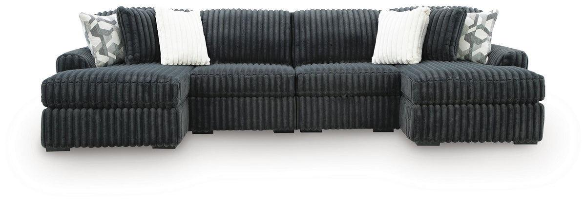 Midnight-Madness 4-Piece Double Chaise Sectional