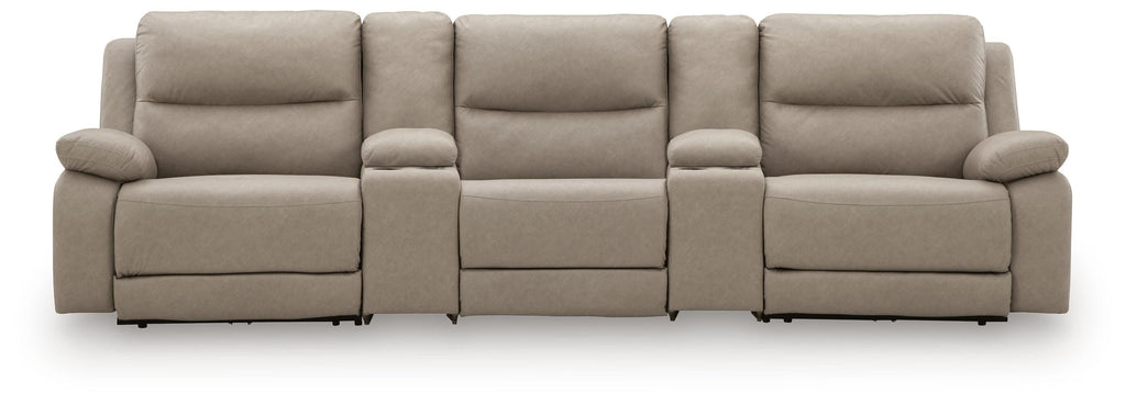 Narwhal Place 5-Piece Reclining Sectional with Storage Consoles