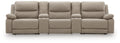 Narwhal Place 5-Piece Reclining Sectional with Storage Consoles