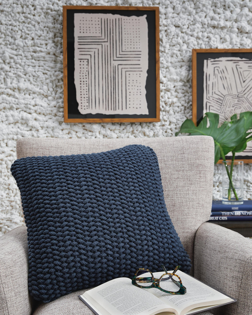 Renemore Pillow (Set of 4) (Blue)