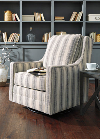 Kambria Swivel Glider Accent Chair (Two-Tone) 2