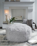 Galice Oversized Accent Ottoman (Black/Gray)