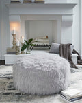 Galice Oversized Accent Ottoman (Black/Gray)