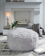 Galice Oversized Accent Ottoman (Black/Gray)