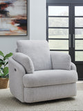 Alainmont Next-Gen Nuvella Swivel Power Recliner (White)