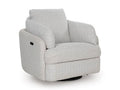 Alainmont Next-Gen Nuvella Swivel Power Recliner (White)