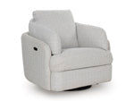 Alainmont Next-Gen Nuvella Swivel Power Recliner (White)