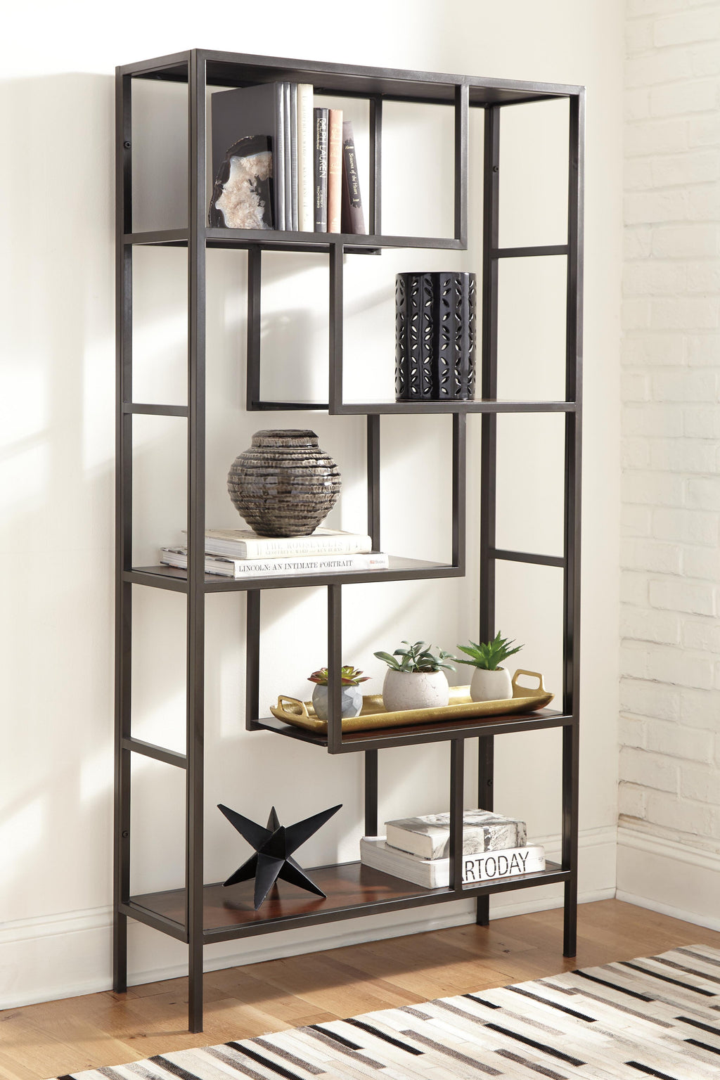 Frankwell Bookcase (Black/Gray)