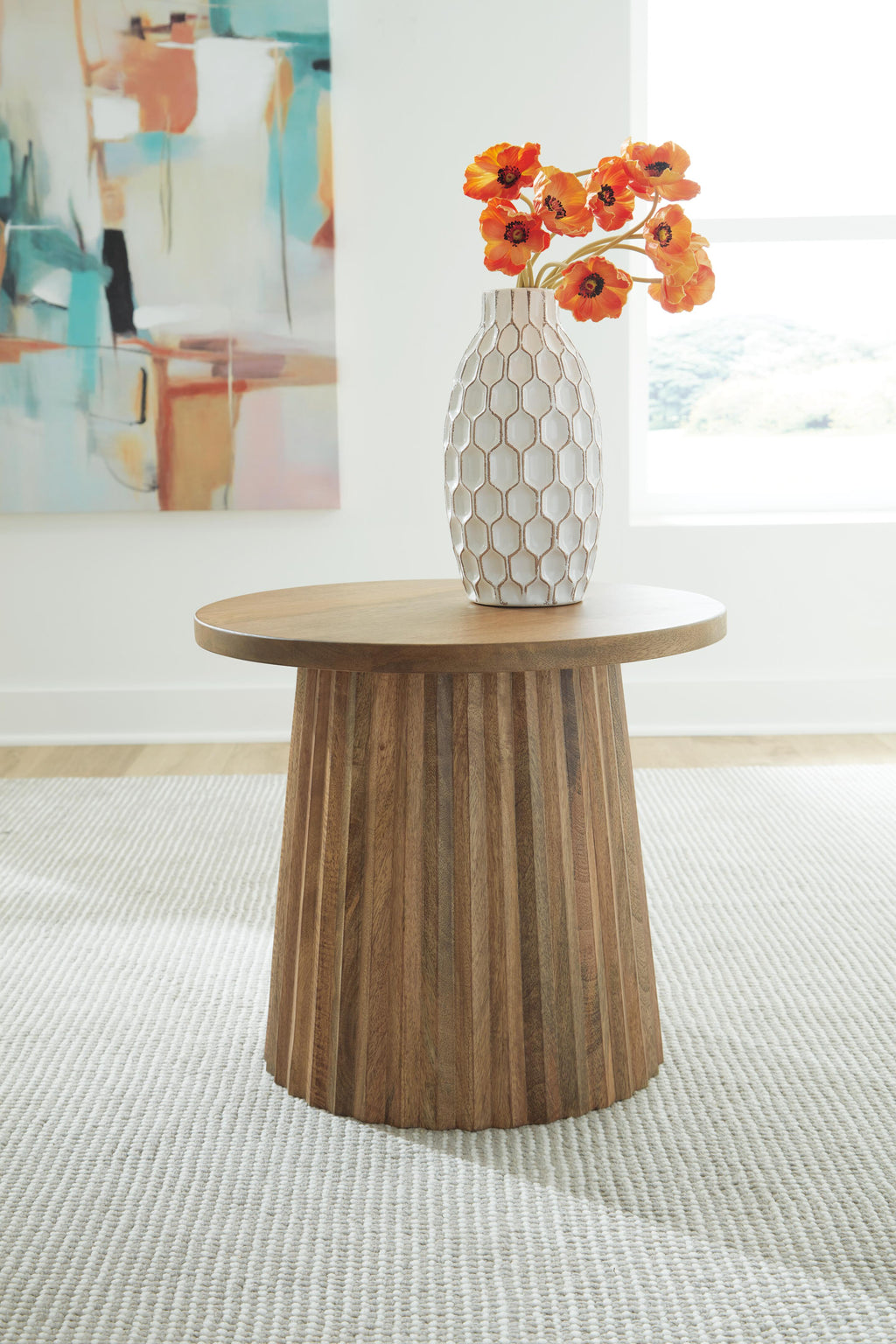 Ceilby Accent Table (Brown/Beige)