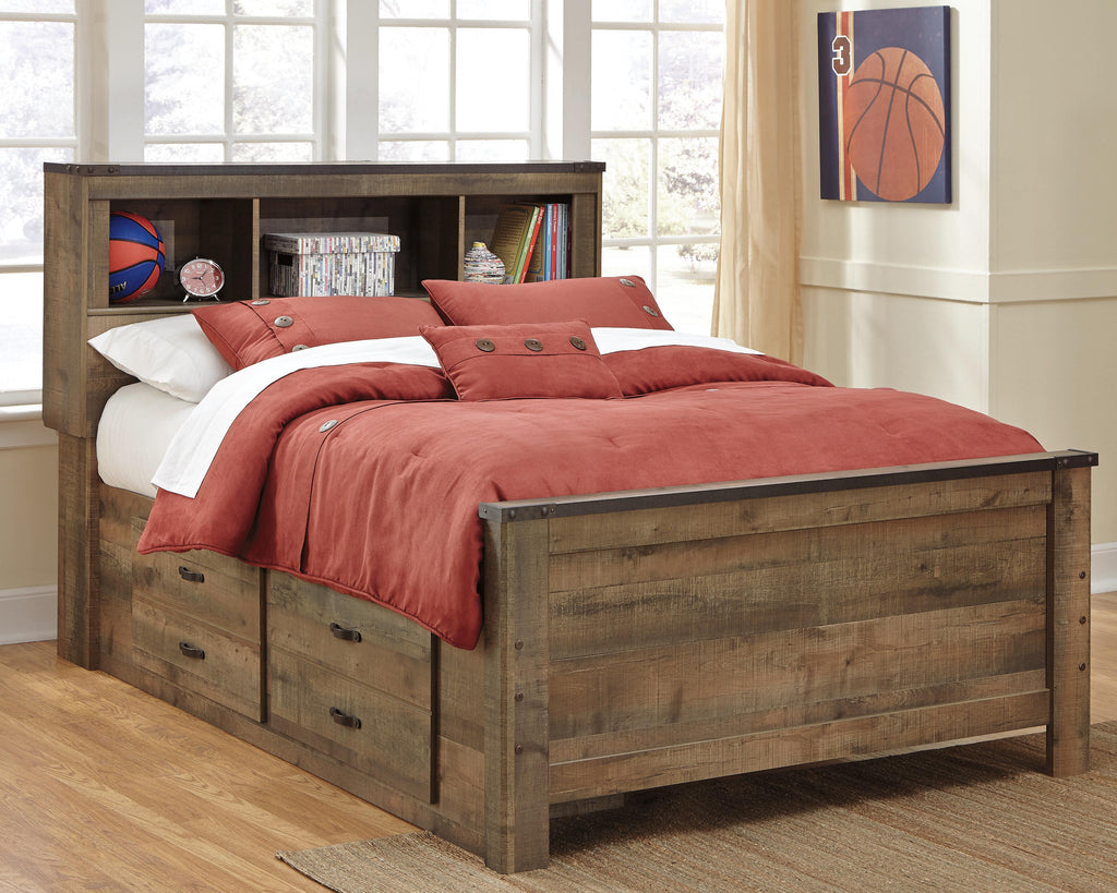 Trinell Panel Bed with 2 Storage Drawers