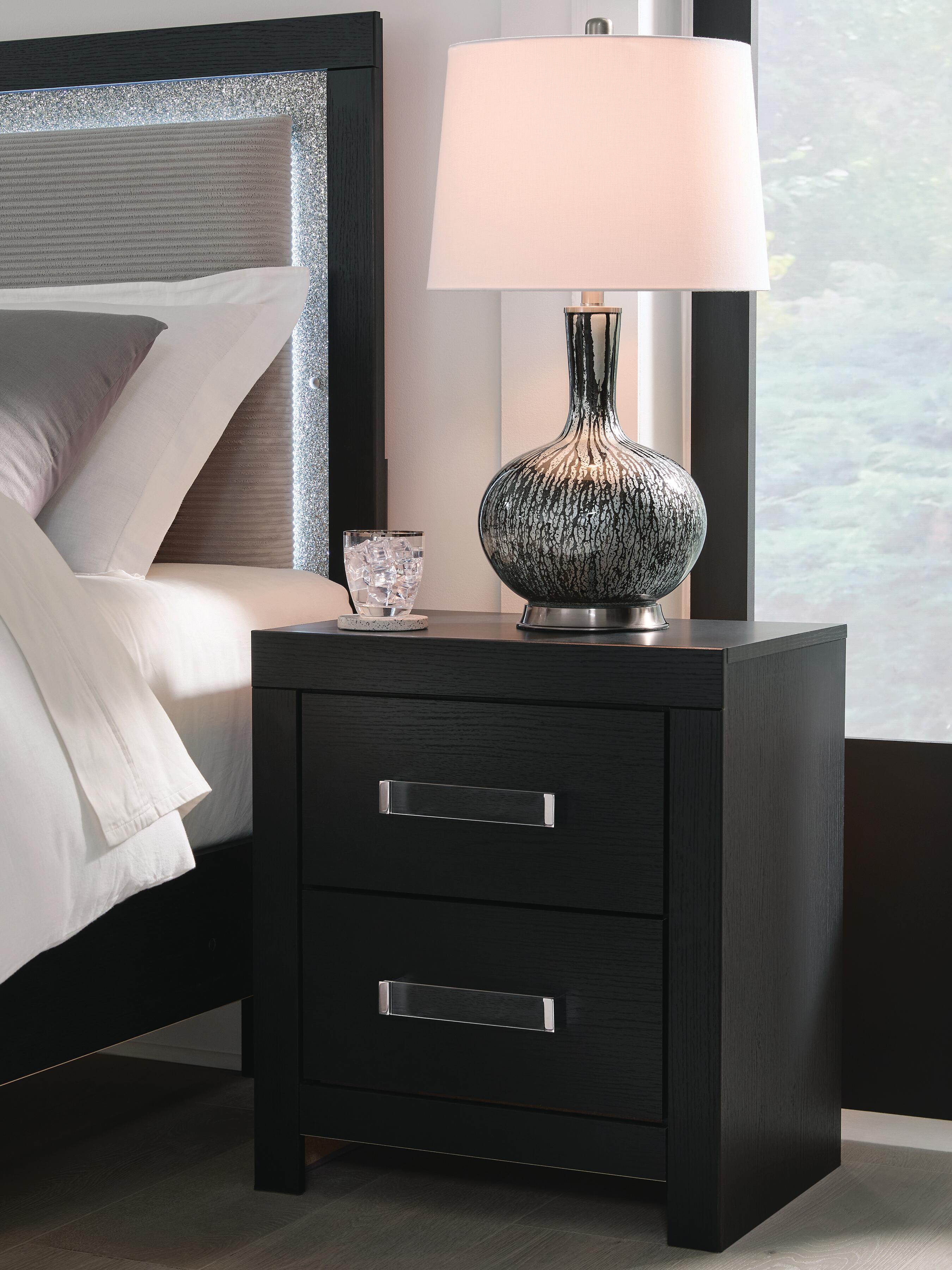 Maeling Nightstand (Black/Gray)